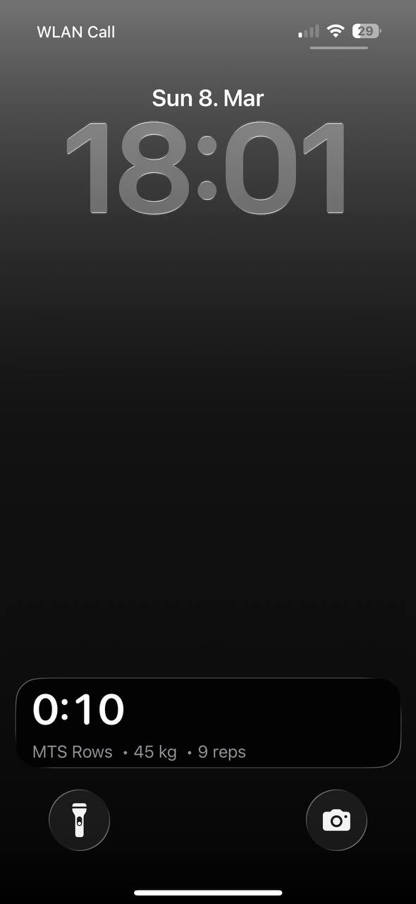 Lock screen rest timer